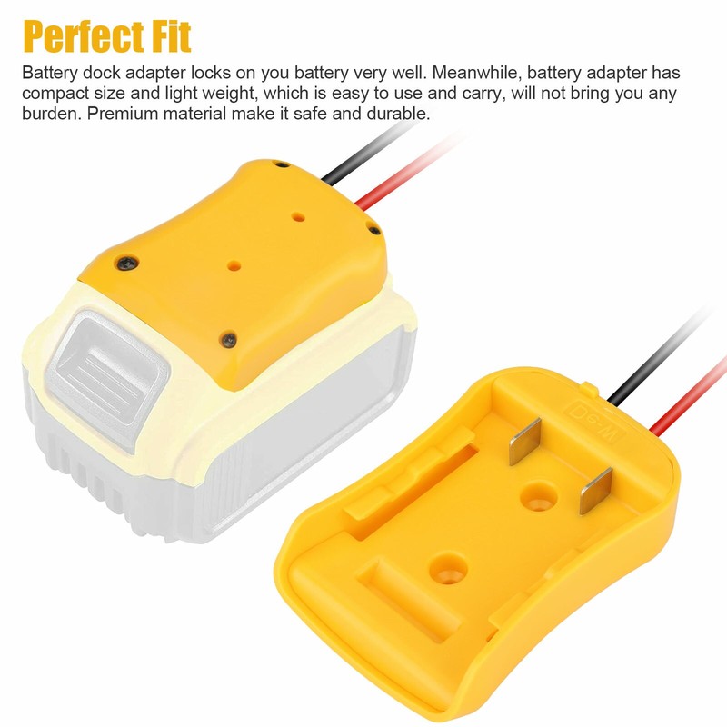 Power Connector DIY Battery Adapter Holder Dock For DeWalt 18V/20V Max Battery gallery