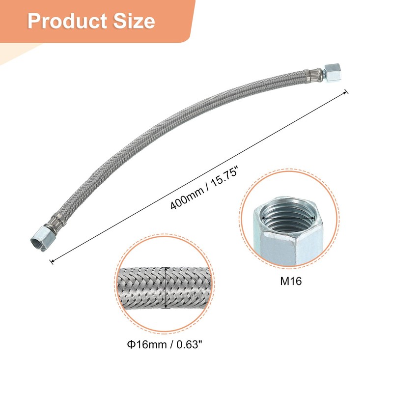 Air Compressor Exhaust Tube G3/8 Thread 400mm l Compressor Hose Flared Mouth gallery