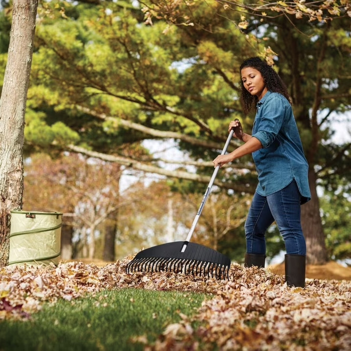 Fiskars Poly Leaf Rake, Leaf Rake, 67" Length gallery