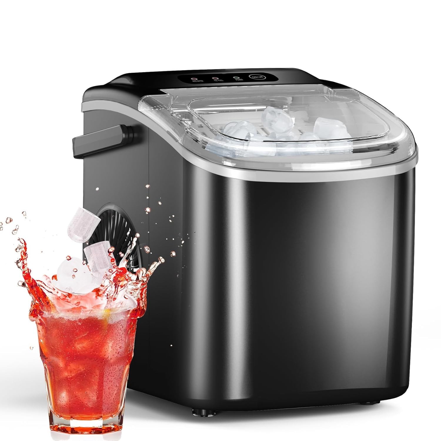 Countertop Ice Maker With Handle | Produces 26 Pounds Of Ice Within 24 Hours gallery