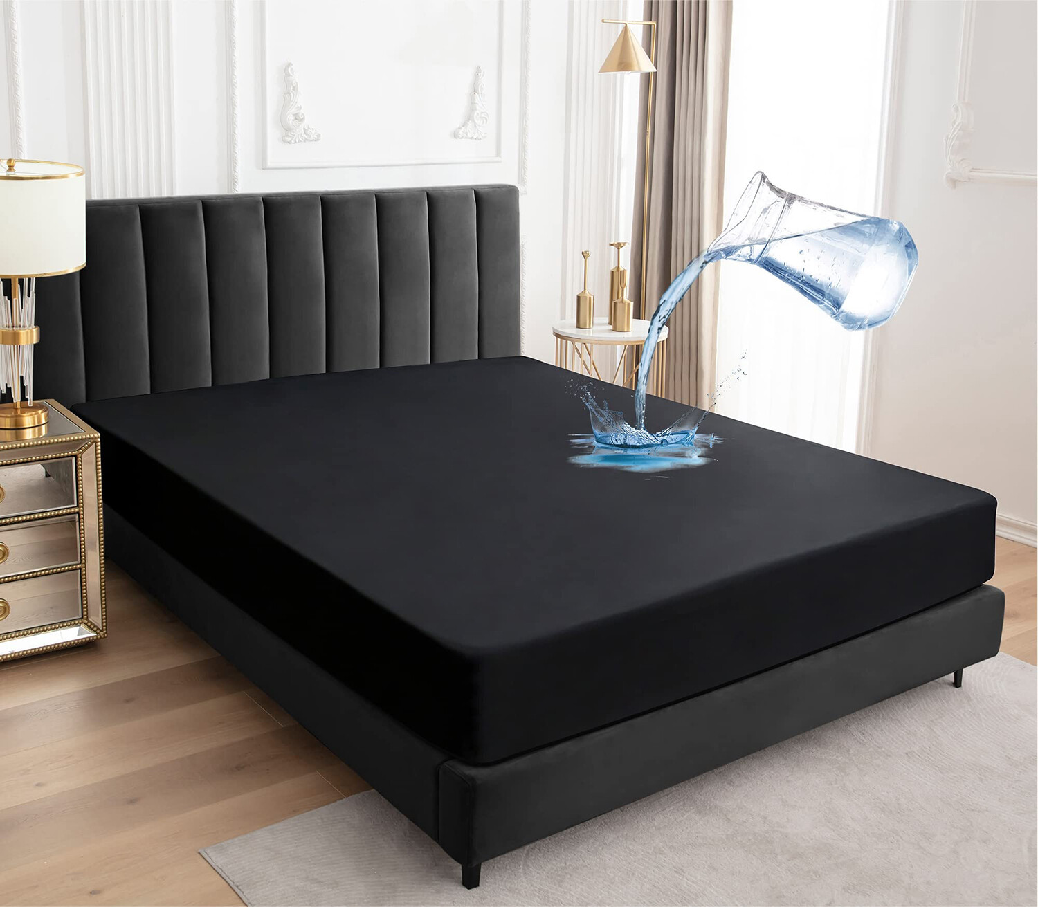 Mattress Protector Waterproof Mattress Cover 18" Deep Pocket Fitted Sheet Style gallery