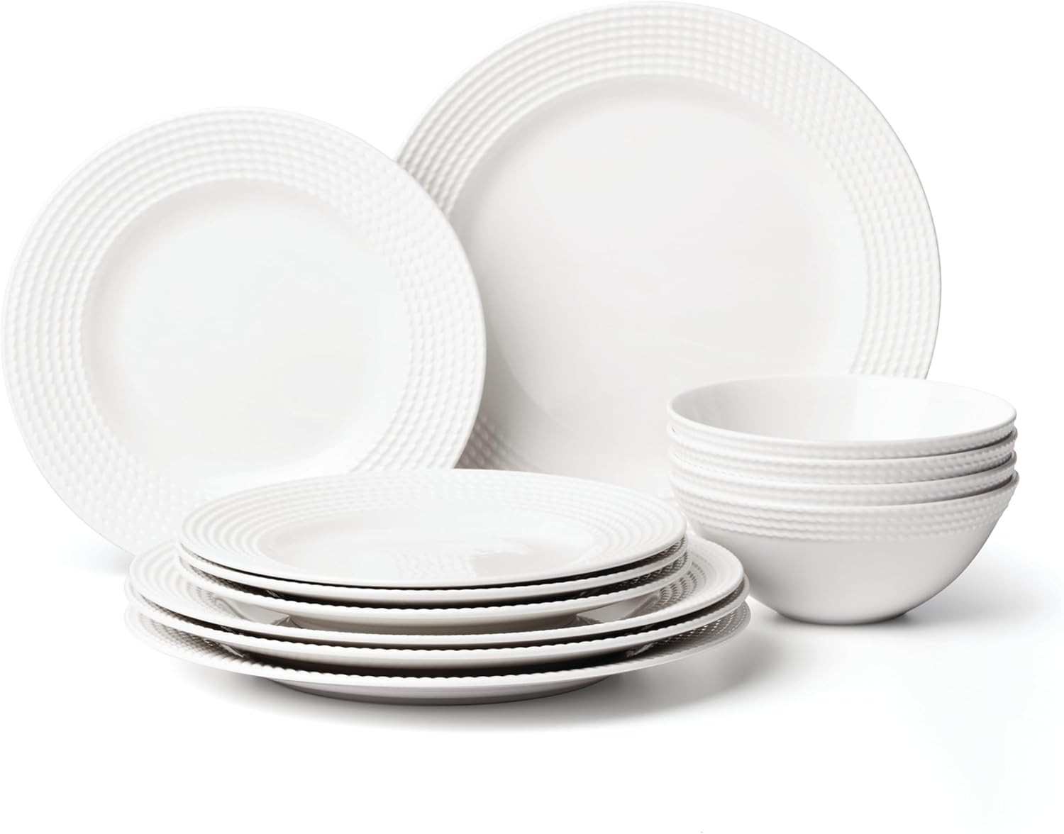Wickford 16-Piece White Dinnerware Set - Elegant & Durable for Any Occasion gallery