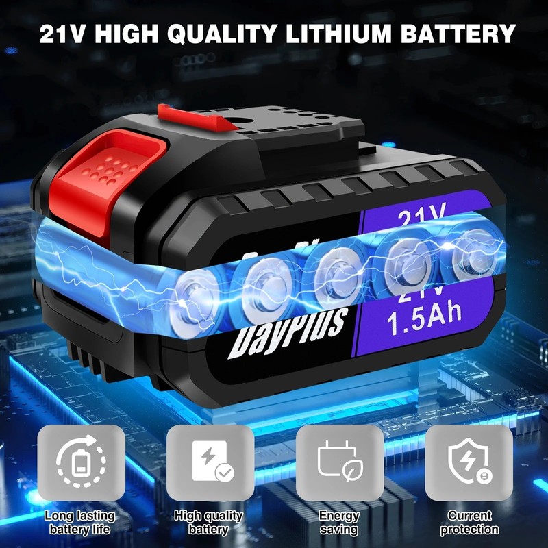 21V Cordless Drill Driver Set Electric Screwdriver 2 Speed 25+1 Torque 29PCS gallery