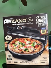 GRANITESTONE Piezano Extra Large XL Pizza Maker 14 Inch Crispy Crust 800F