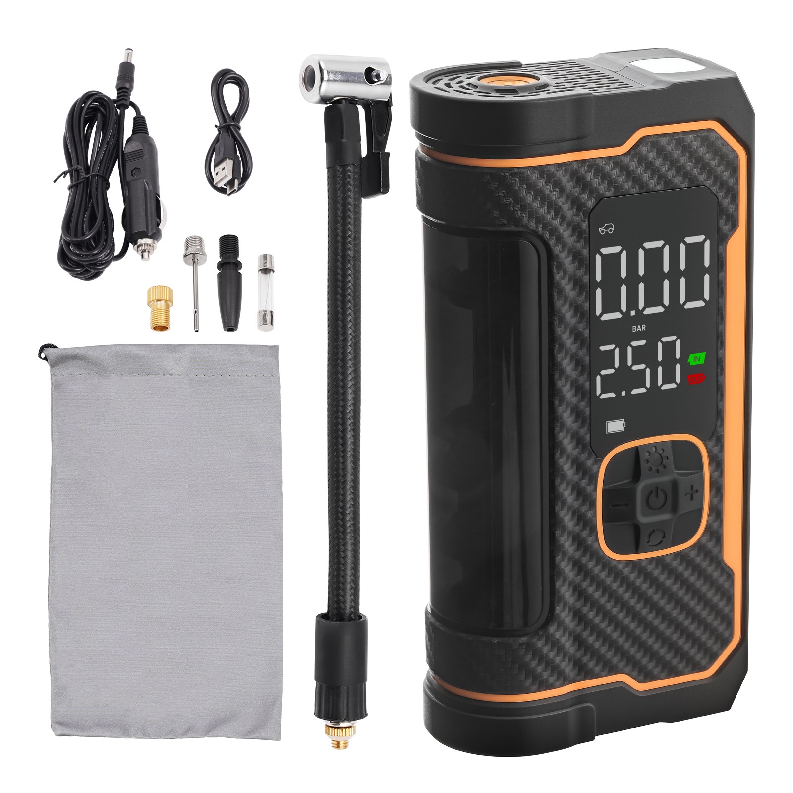 2000mAh 150PSI Car Tire Inflator Portable Compressor Air Pump Universal gallery
