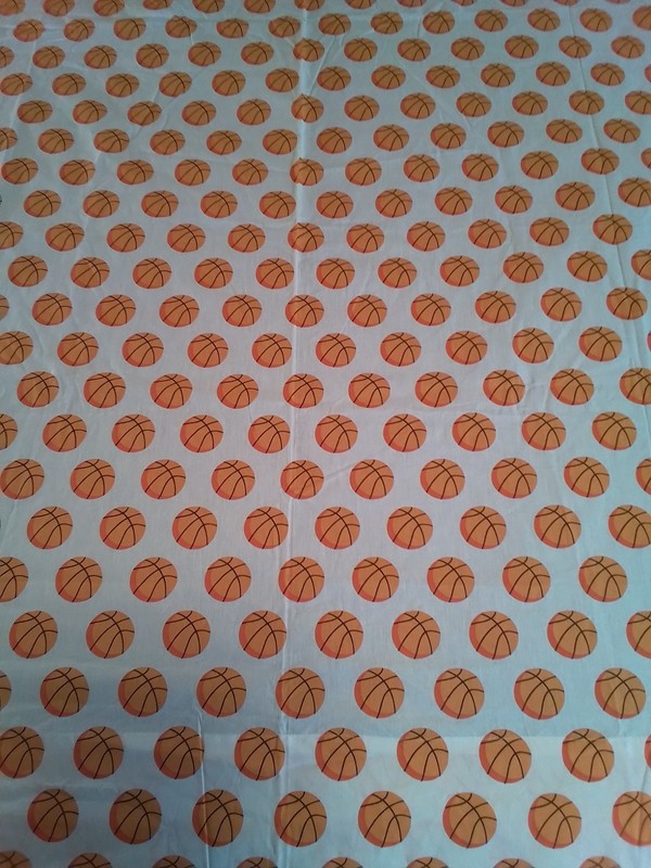 Crate & Barrel Kids Basketball Full Flat Sheet Orange Organic Cotton 81x96 gallery