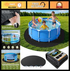 8FT Round Pool Liner Pad – Waterproof Mat for Above Ground Pools, Debris Protect