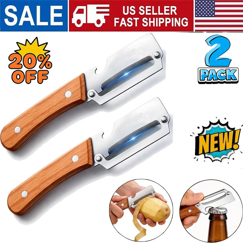 2PCS 2 in 1 Multi-Functional Vegetable Peeler for Kitchen Stainless Steel Peeler gallery