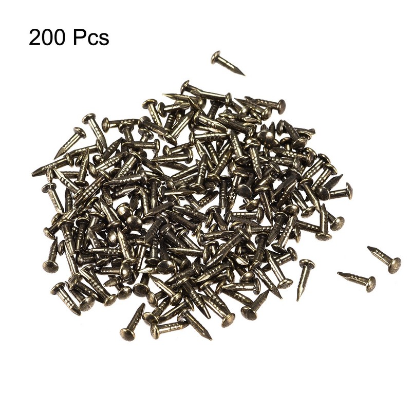 Small Tiny Nails 1.2X6mm for DIY Decorative Wooden Boxes Bronze Tone 200pack gallery