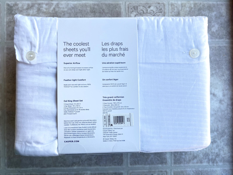 Casper Hyperlite Sheet Set (White 100% Lyocell) - Cal King gallery