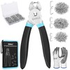 SHALL Hog Ring Pliers Kit with 600pcs (3/8’’, 1/2’’, 3/4’’) for Upholstery gallery