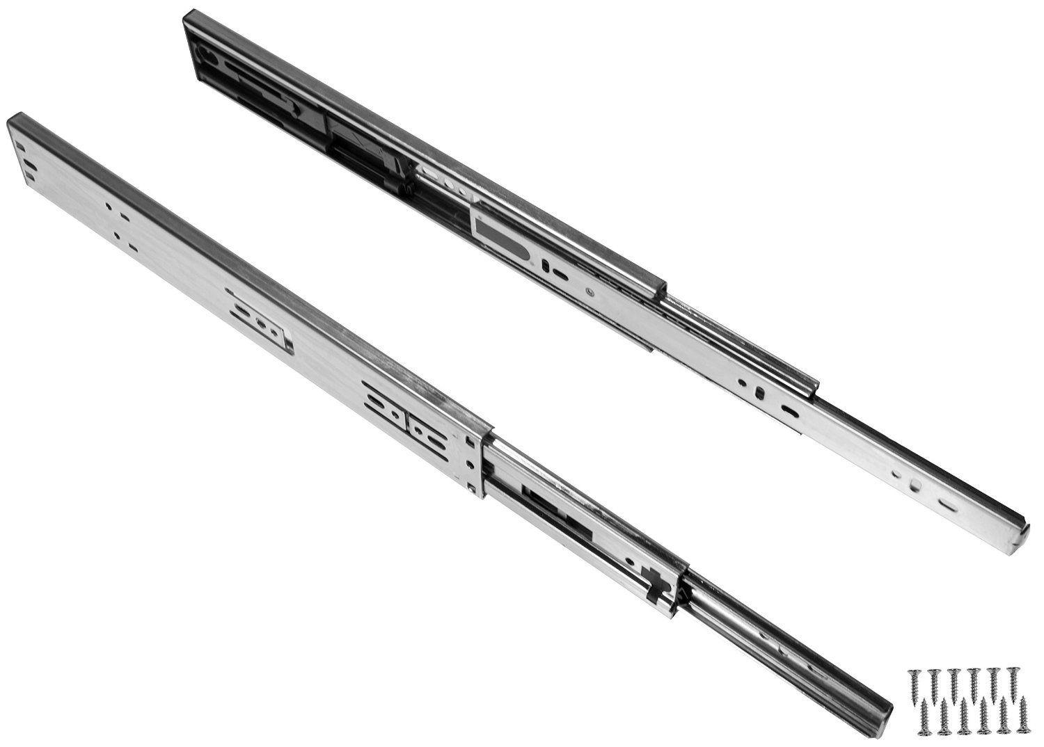 Soft-Close Ball Bearing Drawer Slides Full Extension 12"-24" 100lb weight limit gallery