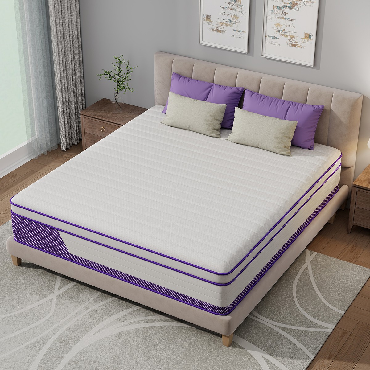 14 Inch King Size Mattress Gel Memory Foam Hybrid Pocket Spring Bed In A Box gallery