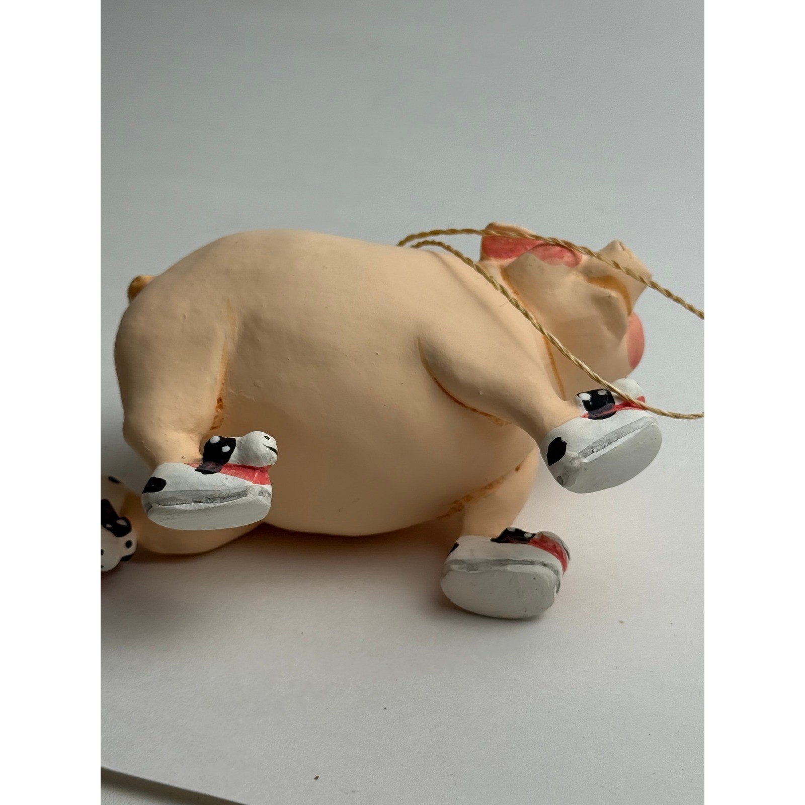 Whimsical Pig Ornament Roller Skates Cute Farm Animal Holiday Decor gallery