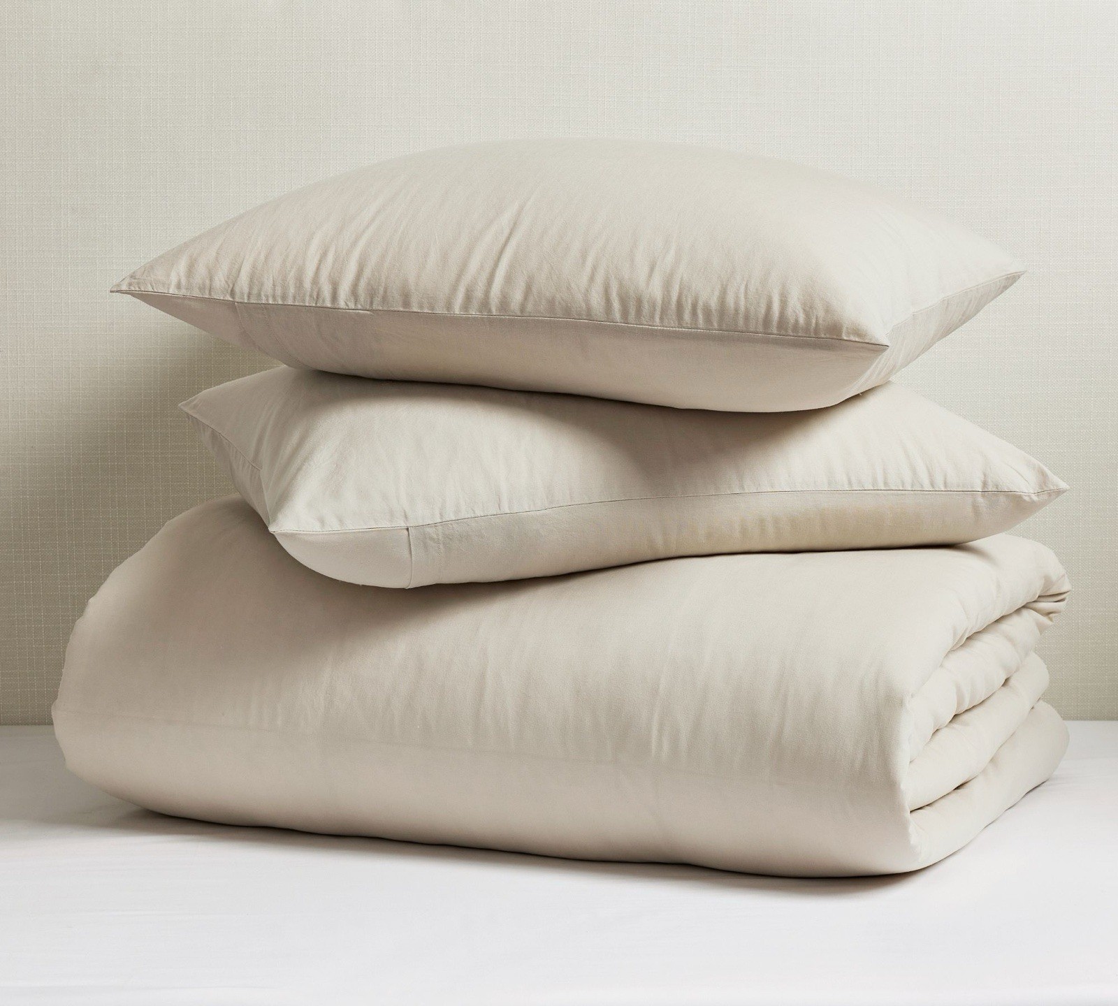 Pottery Barn 3-pc Cotton Duvet Cover & Sham Set Twin/twin Xl Flax gallery