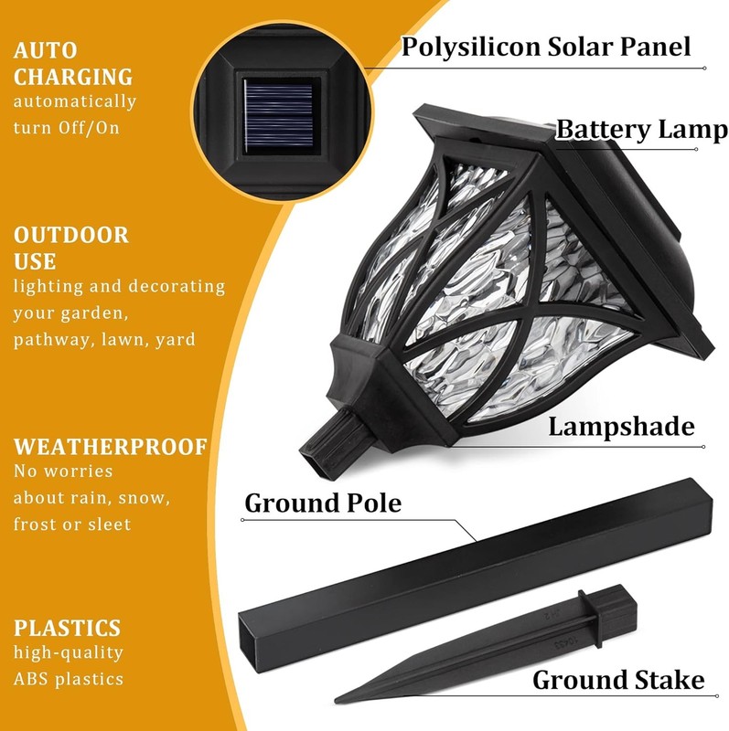 2/4/6/8 Pack Super Bright Solar Lights - Solar Pathway Lights Outdoor Waterproof gallery
