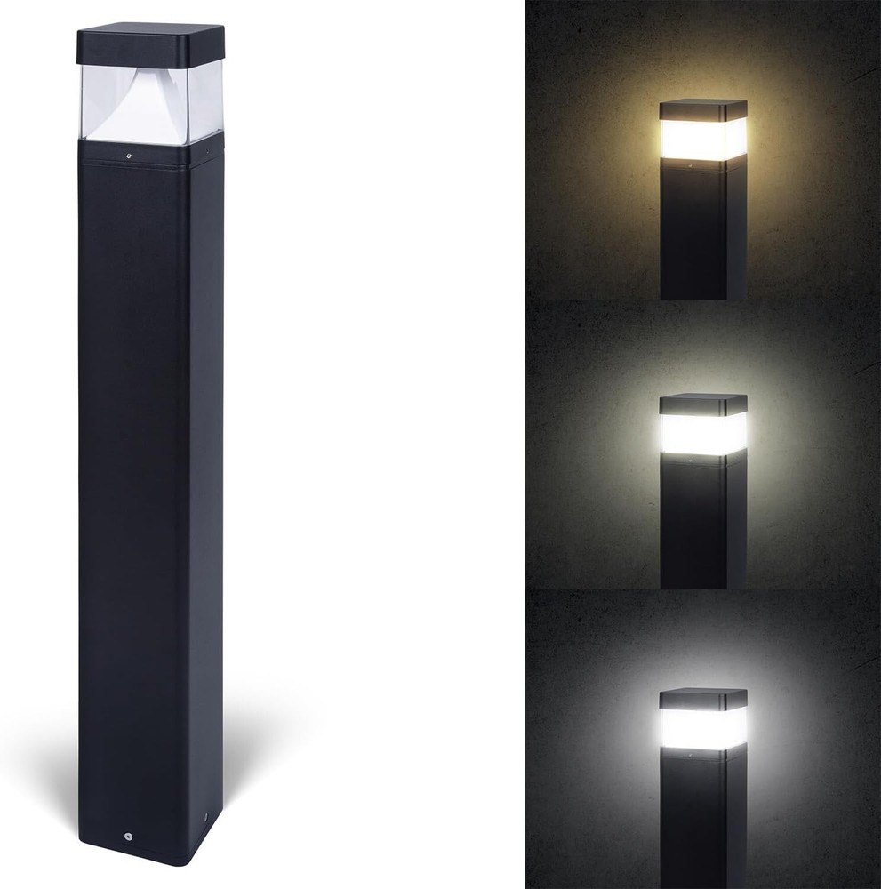 Led Squared Bollard Landscape Lighting 10/15/20 Watts 40 Inch 3CCT 3000/4000/500