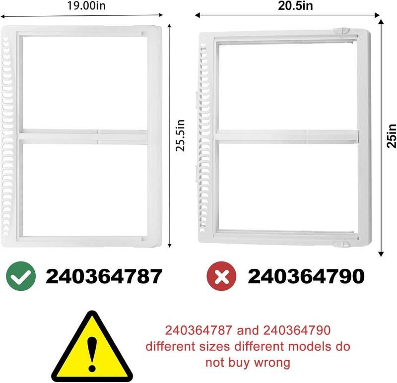 Frigidaire-Compatible Crisper Drawer Cover Frame - Perfect Fit & Easy Install gallery