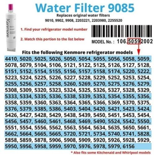 Kenmore 469085 46-9085 Refrigerator Water Filter 9085 Sealed Brand New - 4 Pack gallery