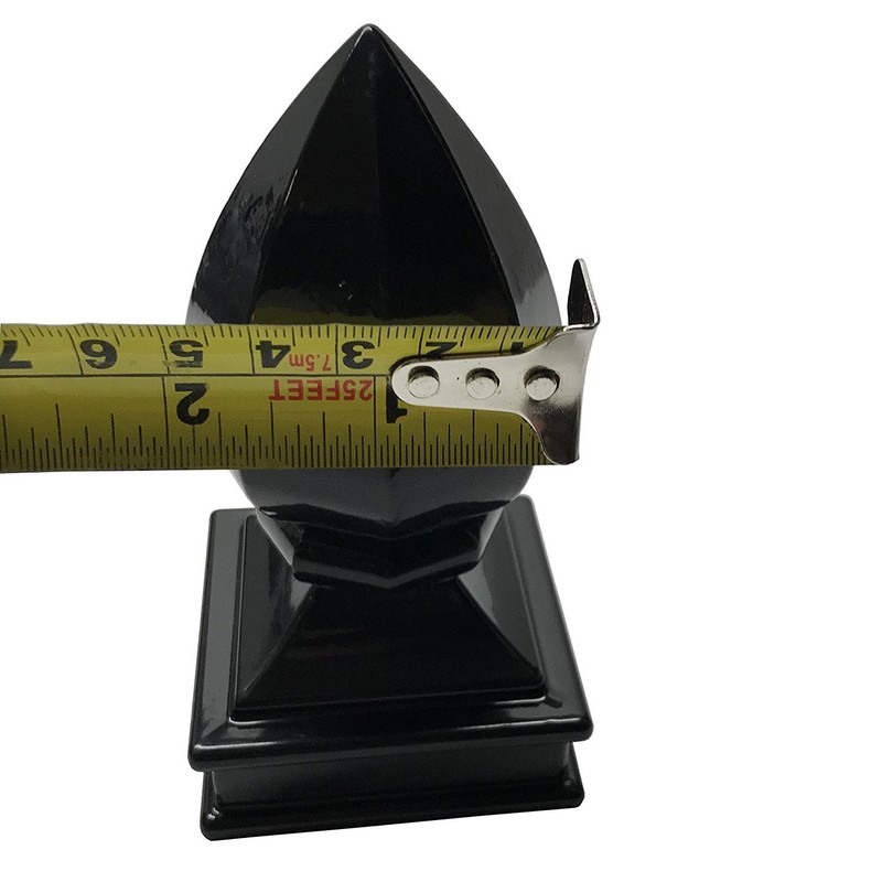 2" x 2" Aluminium Pineapple Top Post Cap for Metal Posts - Pressure Fit - Black gallery