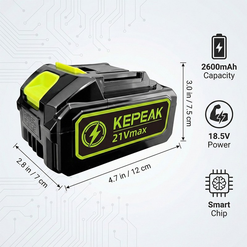 21V Lithium-ion Battery Replacement & Backup Battery with LED Power Indicator gallery