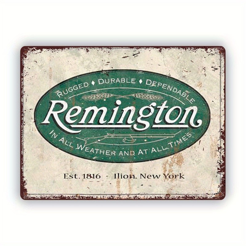 Remington Rugged Durable Dependable Retro Metal Sign Vintage Brand Collect Decor gallery
