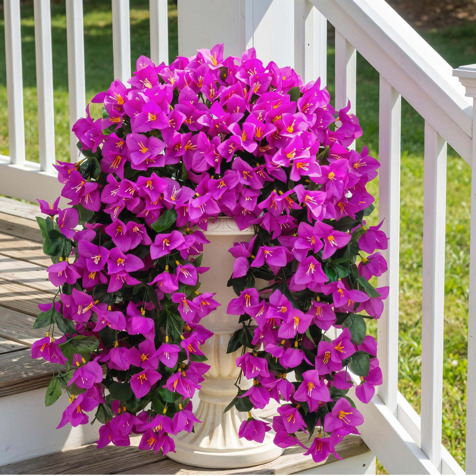 Artificial Bougainvillea Flowers Plants for Outdoors Decoration, 2 Pcs Faux Silk gallery
