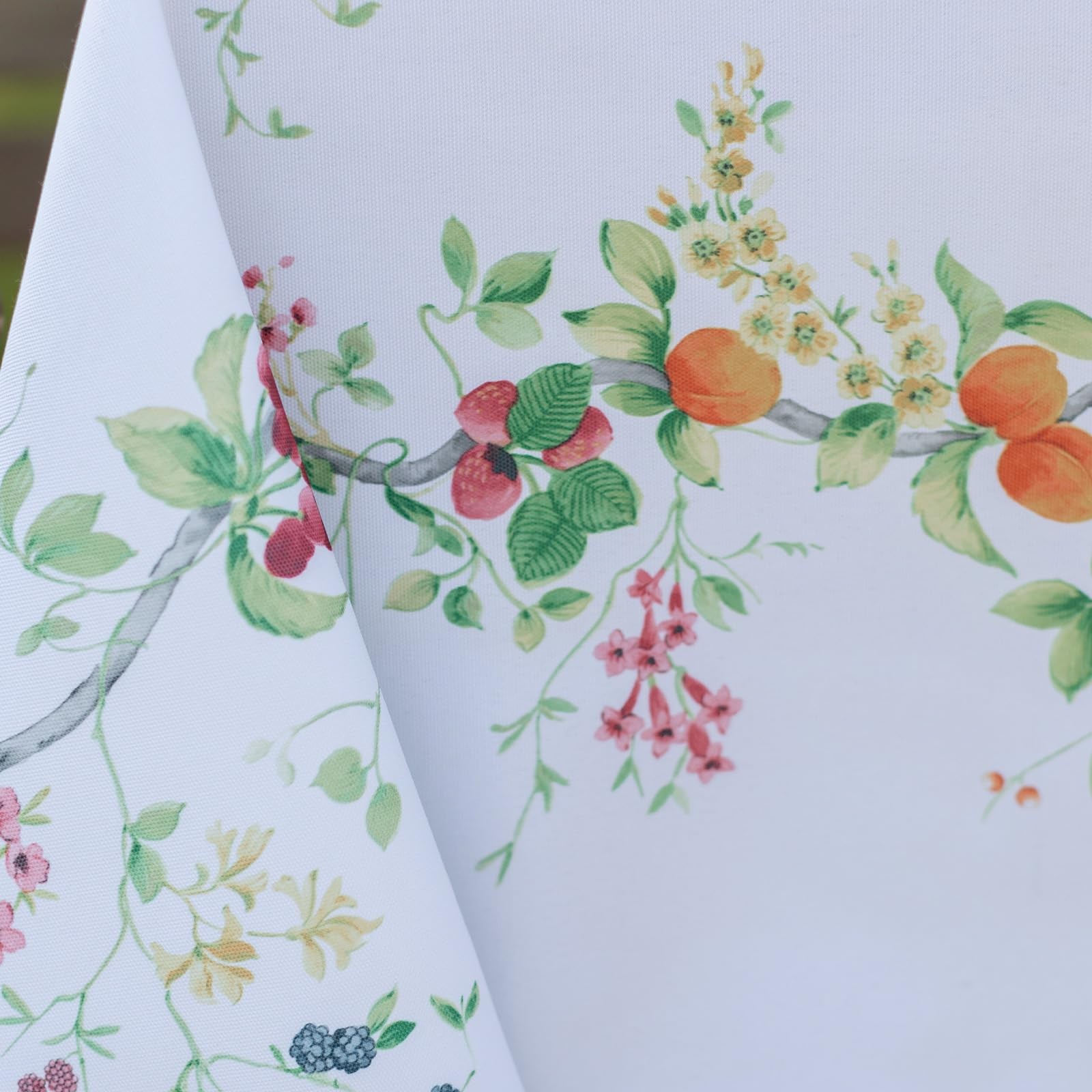 Spillproof Heavyweight Fabric Indoor Outdoor Tablecloth Washable 60x84 Inch gallery