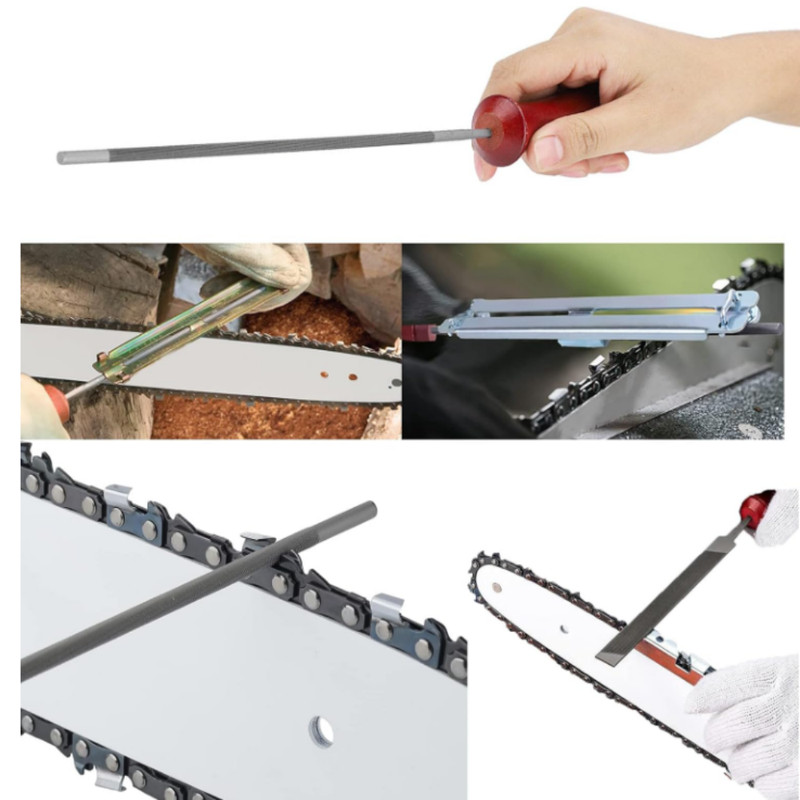 10PCS Chain Sharpener Saw Files Tool Chainsaw Sharpening Filing Kit FOR Stihl US gallery