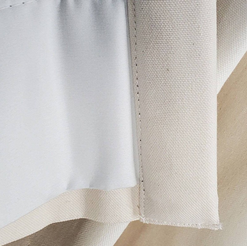 Custom Drapes - Pleated & Lined - 7 oz. Cotton Duck Natural - 1 Pair / 2 Panels gallery