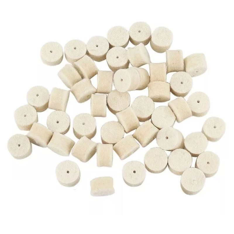 (52pack) Wool Felt Polishing Buffing Pad 13mm + 2pc Shank For Grinding Wheel gallery