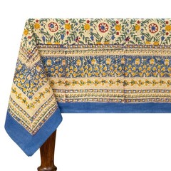 Hand Block Printed Tablecloth Wedding Table Cover Gift for Her, Halloween