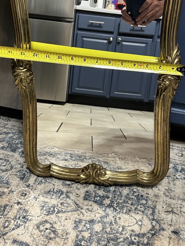 Gold Baroque/Rococo Rectangular Wall Accent Mirror, Home Interior gallery