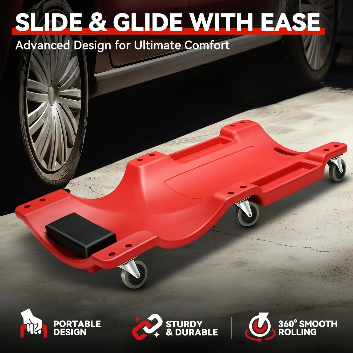 Auto Dynasty 40 Inches Mechanic Creeper, Automotive Garage Repair Low Profile Un gallery