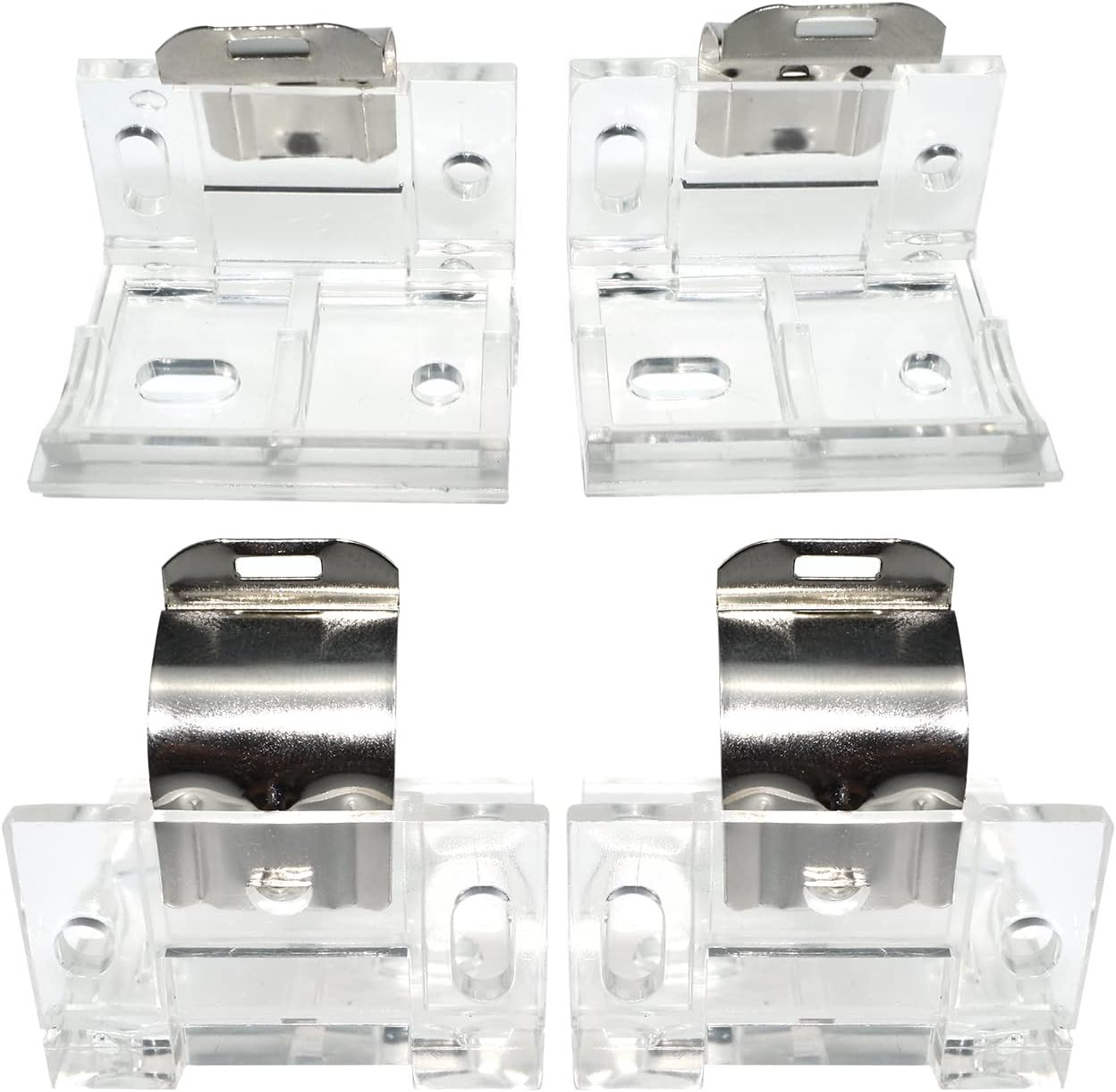 4 Pcs Cordless Shade Mounting Bracket with Metal Clips for 1" 25mm for PVC Co... gallery