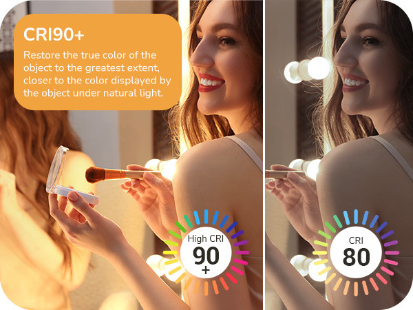 EDISHINE 8 Pack G25 LED Globe Light Bulbs Over Mirror, Makeup Round Light Bulbs gallery