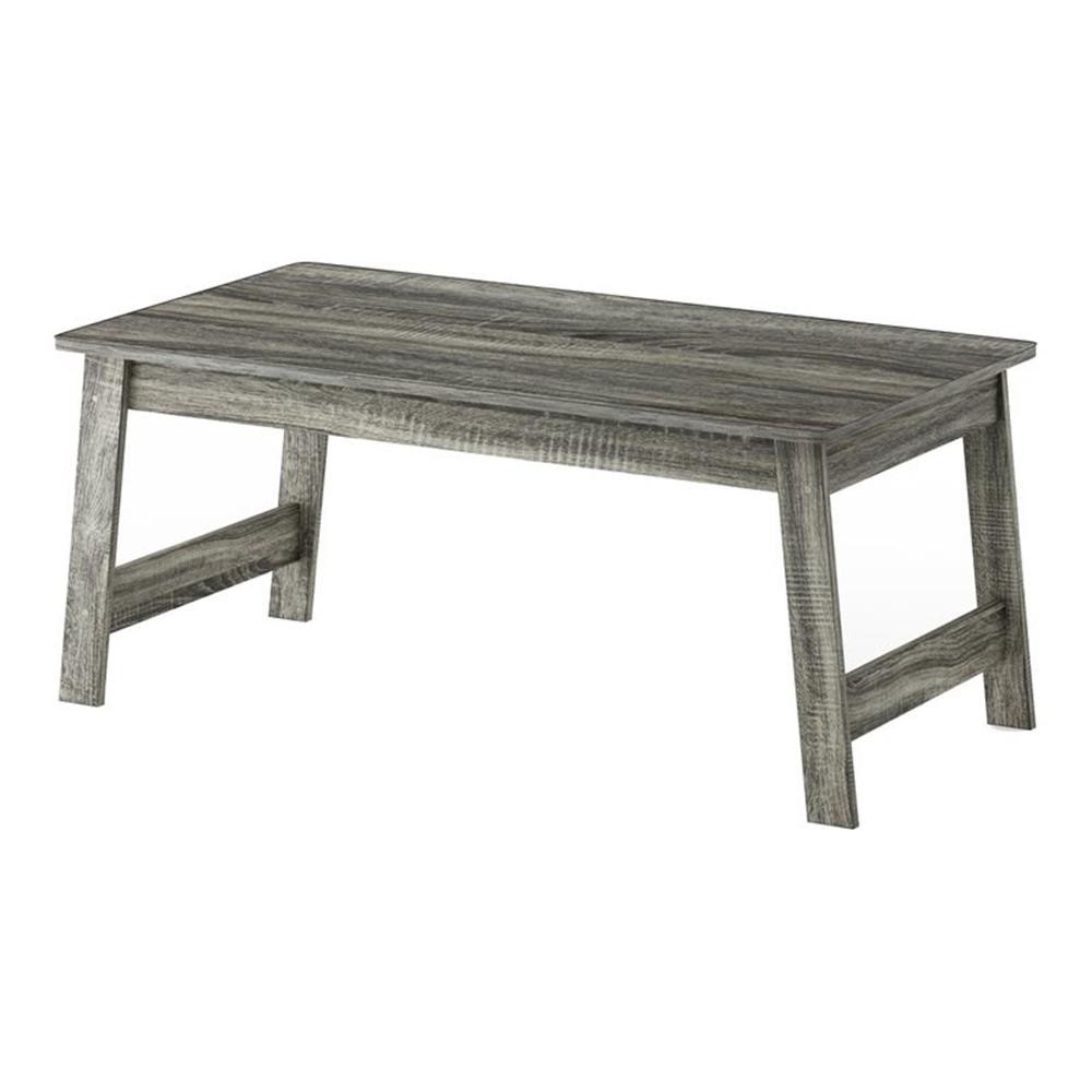 Furinno Contemporary Engineered Wood Beginning Coffee Table in French Oak Gray gallery