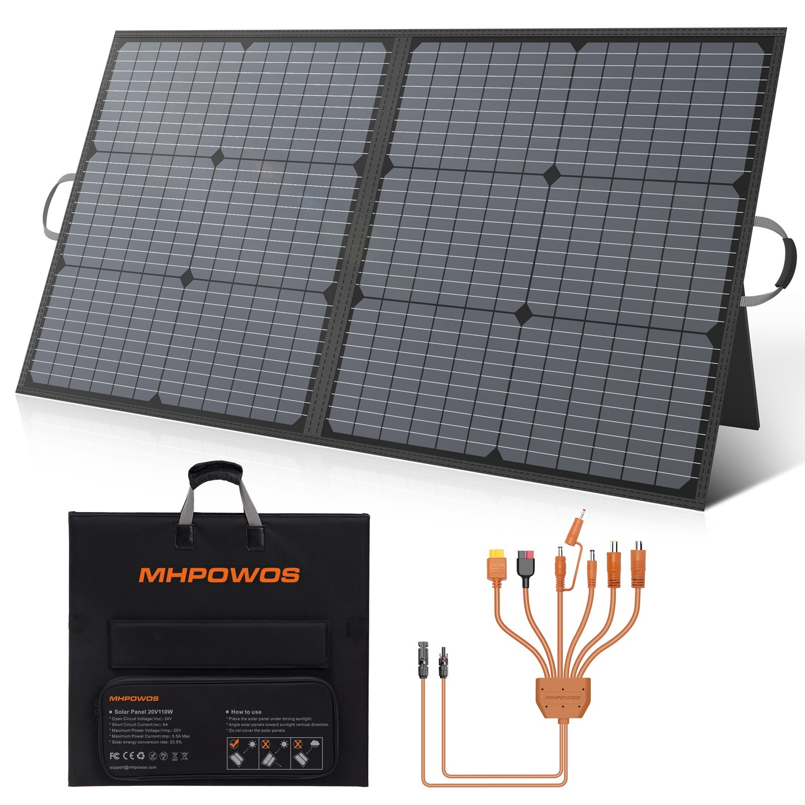 110W 220W 400W Folding Solar Panel Lightweight for Camping Outdoor Power Supply gallery