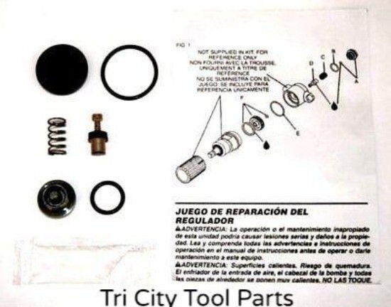 N008792 DeWalt / Porter Cable Air Compressor Regulator Repair Kit *Genuine OEM* gallery
