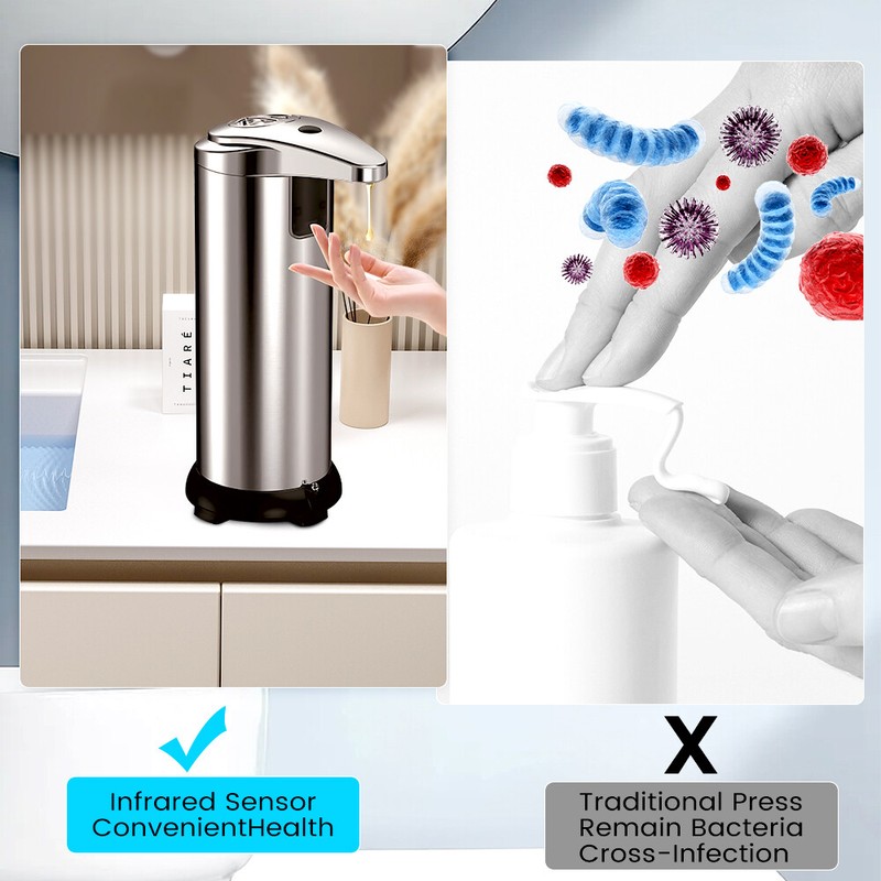 Automatic Sensor Liquid Soap Dispenser 280ML Rechargeable for Kitchen Bathroom gallery