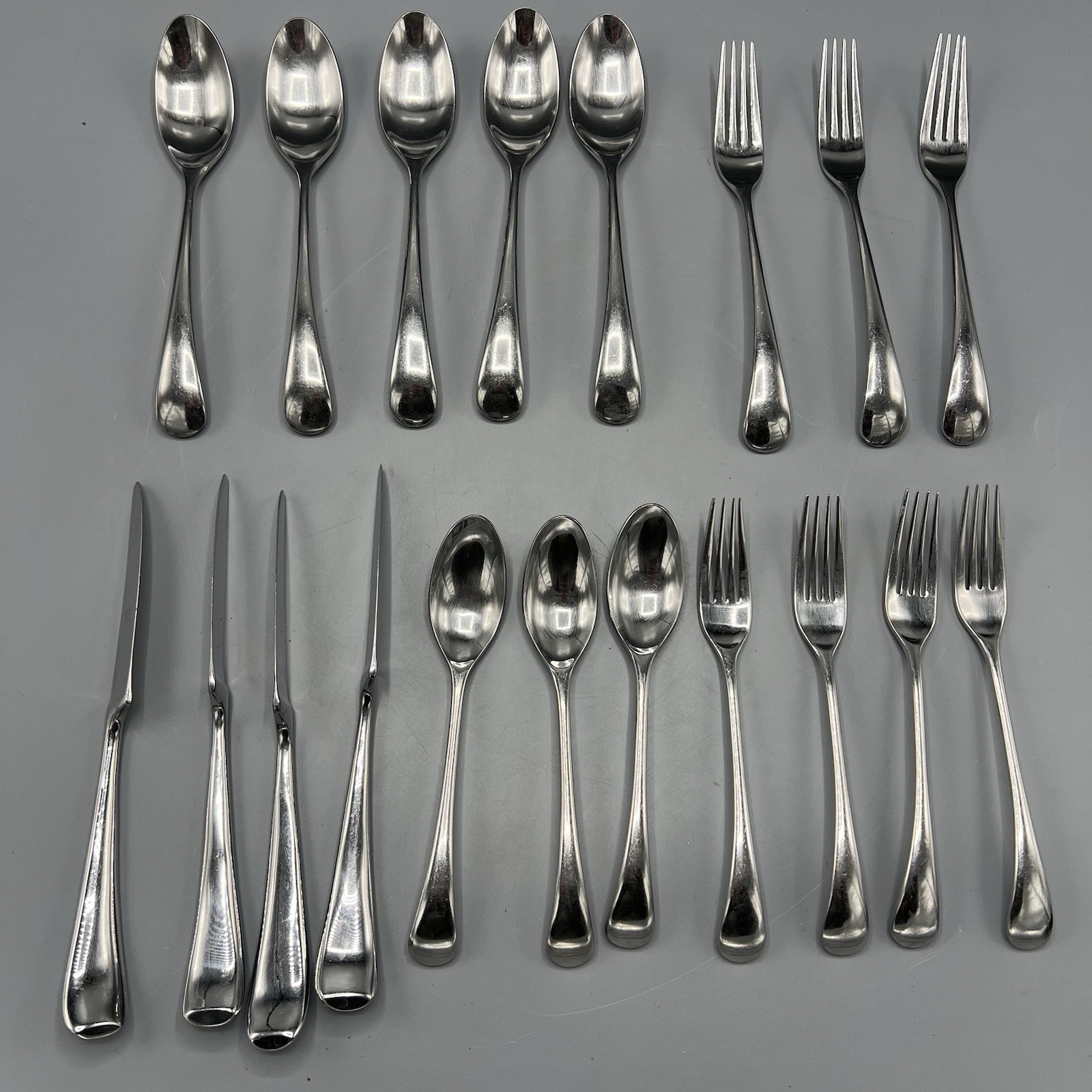 Vtg DANSK International Designs Stainless Torun Japan flatware lot 19 Pieces gallery