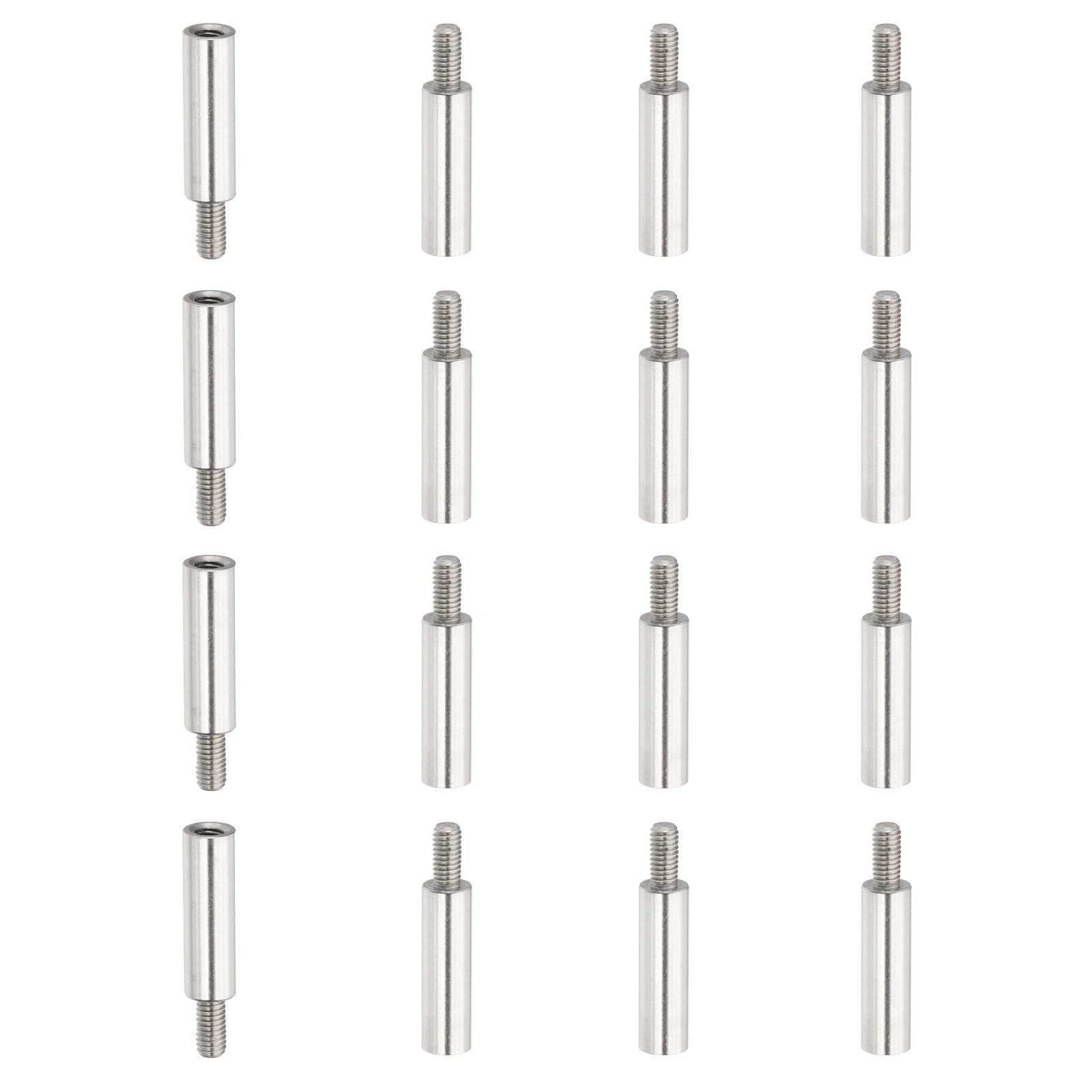 M3x15+6mm Album Scrapbook Extension Posts Extension Screw Stainless Steel 16Pcs gallery