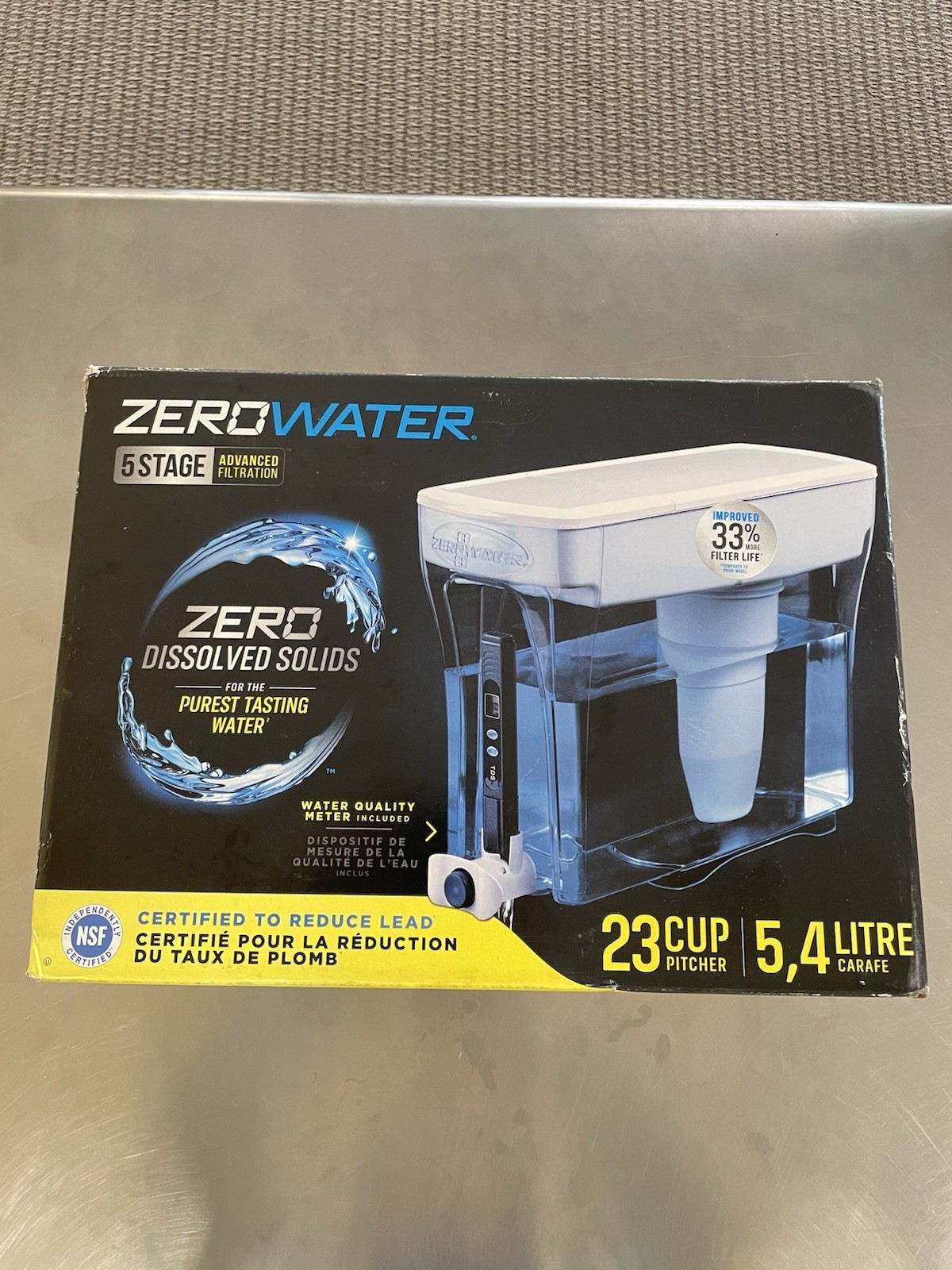 NEW ZeroWater ZD018 23 Cup Water Filter Pitcher w/ Water Quality Meter SEALED gallery