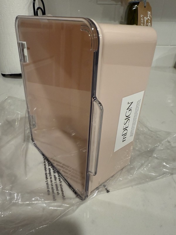 Mdesign Pink/Clear Stackable Storage Container 5.5x6.6x3 gallery