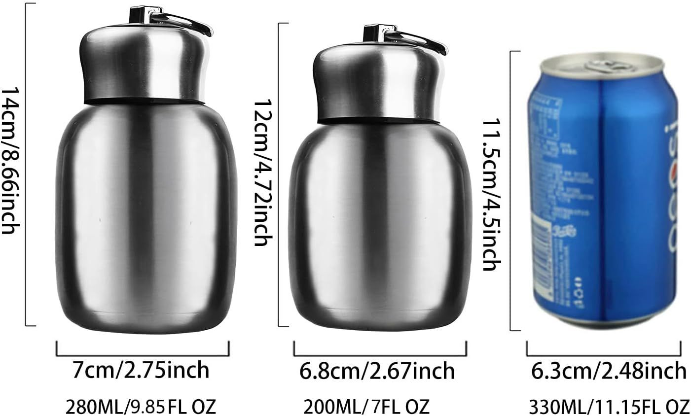 280ML/9.85Oz Small Mini Vacuum Insulated Water Bottle 9.85 oz, Original color gallery
