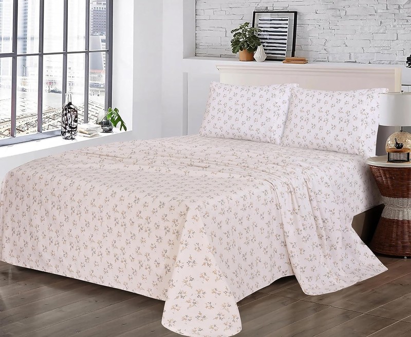 100% Cotton Percale Sheets Split King Size Crisp Cooling Bed Sheets for Hot gallery