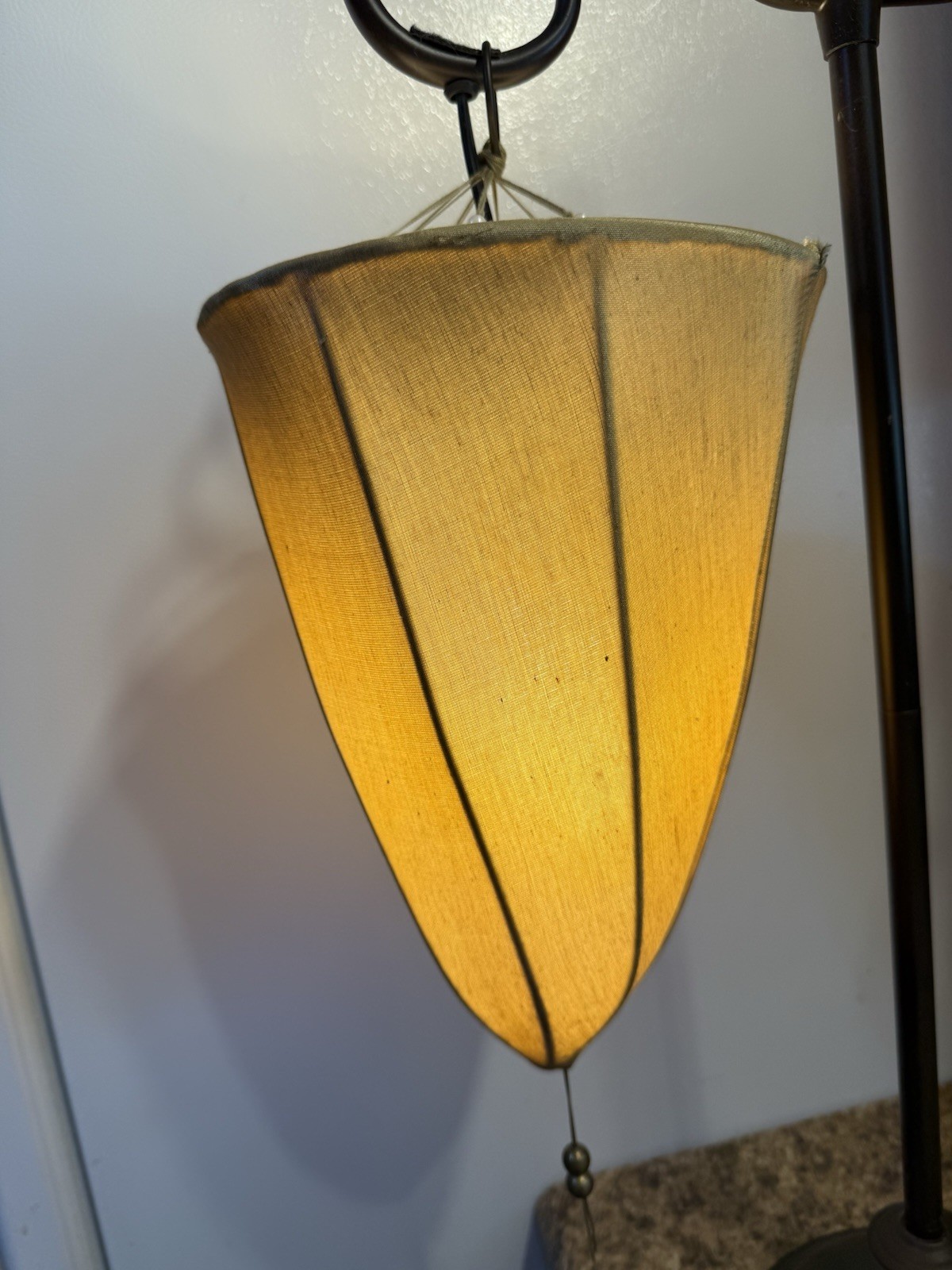 Pottery Barn MEDINA Iron Moroccan Style Table Lamp Hanging 12” Shade & Tassel gallery
