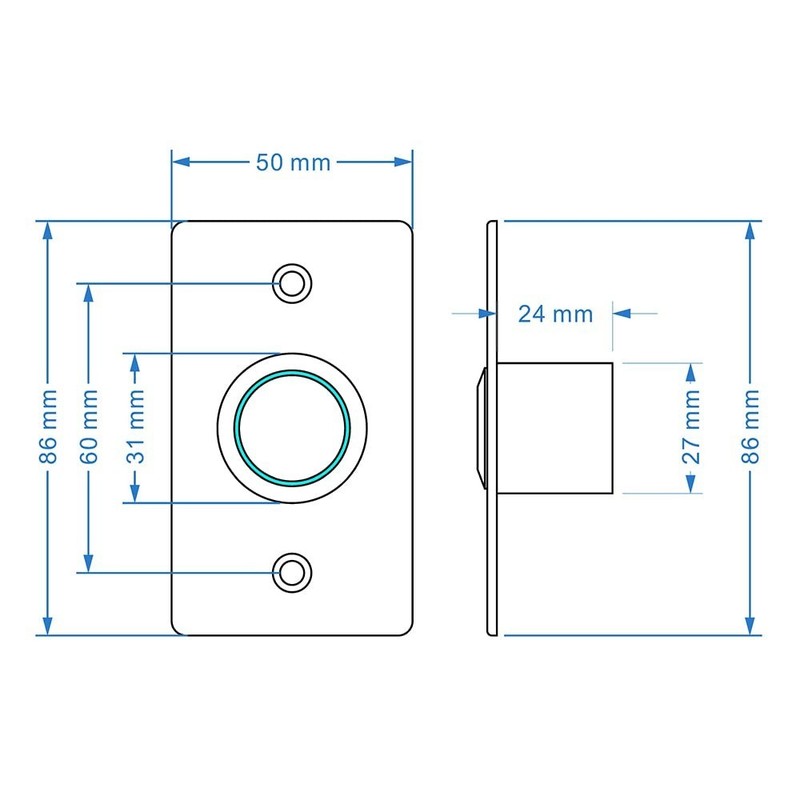Touchless Activation Button Stainless Steel 12CM Distance for Convenient Use gallery