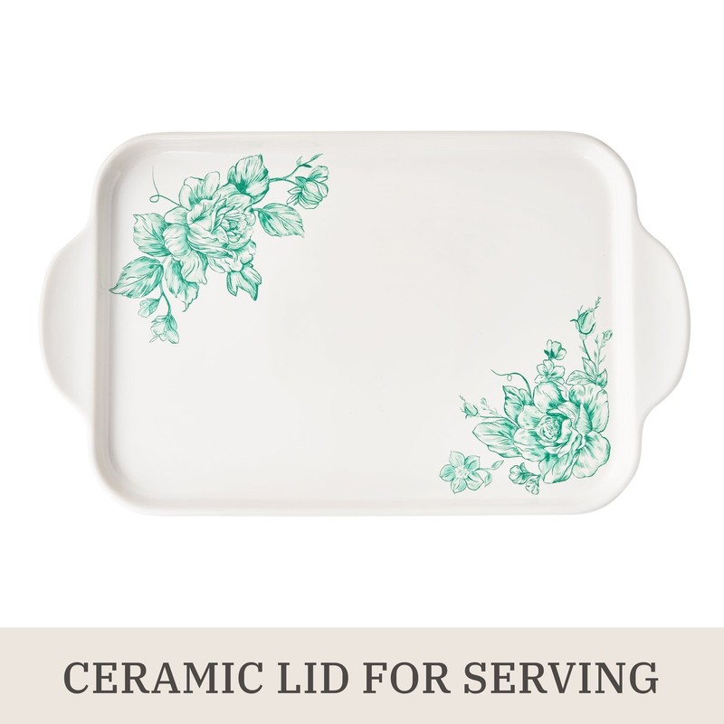 Rectangular Baker with Platter Lid 9" x 13" Durable Construction Charming New gallery