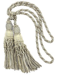 DÉCOPRO Double Tassel Tieback, Color# EL03 – Sandpiper Ivory [Set of 10]